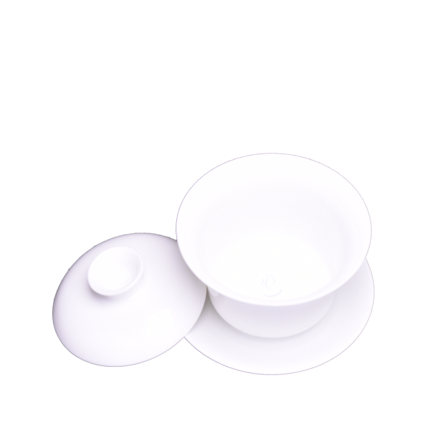 HAKIDZEL Keramik Gaiwan Teeset - Traditionelles Chinesisches Teegeschirr 10,3cm